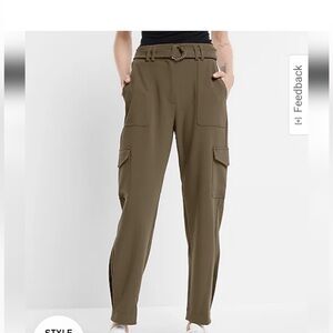 Express belted cargo pants